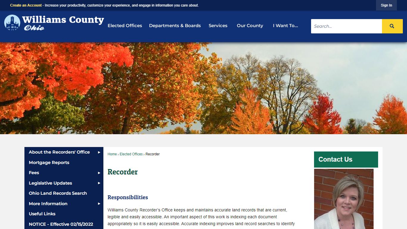 Recorder | Williams County, OH